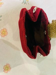 New without tag Elegant Red Clutch with Embellishm