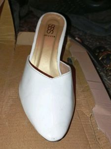 White Pointed Toe Mules - SSS
