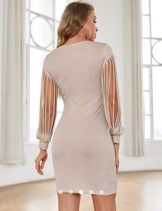URBANIC Fringe Sleeve Mini Dress