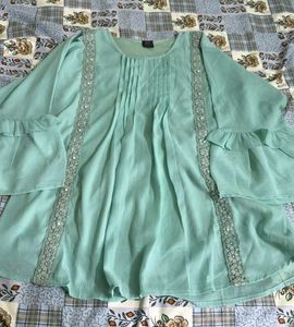 Mint Green Embellished Top