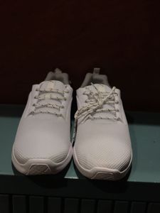Puma White Lace-Up Sneakers