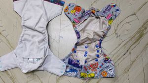 Two Super Bottoms Cloth Diaper With Pads