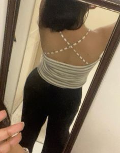 Striped Twist Front Crop Top