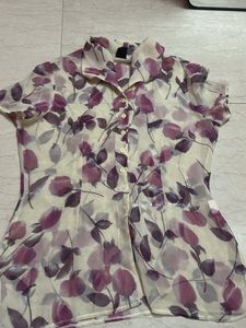 Floral See-Through Formal Shirt