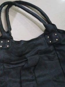 Black Hobo Bag with Pockets