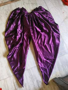 Elegant Purple Kurta Set with Dhoti Pants