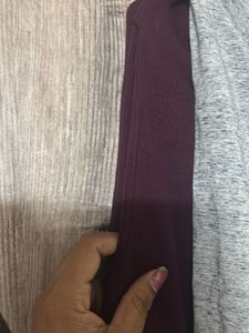 Comfortable Grey Top and Maroon Pants cum Co-ord c
