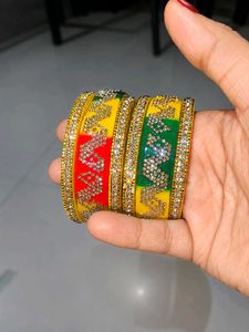 Sparkling Tricolor Bangles