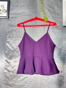 SHEIN Purple Peplum Cami Top