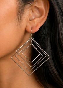 Steel Earrings Geometrical Shape,  New