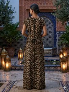 Stylish Printed Kaftan Maxi Dress