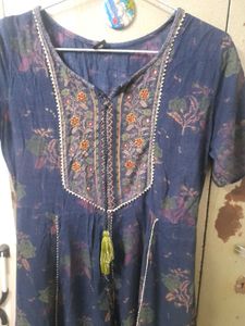 Beautiful Blue Floral Kurta