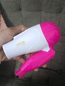 Compact Pink Hair Dryer