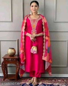 "Vibrant Pink Embroidery"