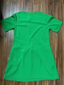 Green Dress With Front Pleats