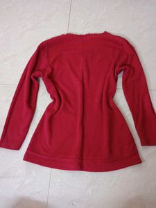 Red Long Sleeve Top