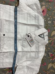 White Striped Casual Shirt