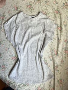 Comfy Grey Ribbed T-Shirt