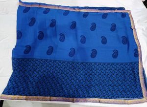 🇳🇿💫🎀Elegant Blue Paisley Saree