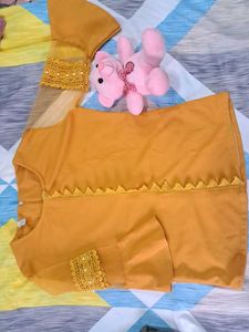 Mustard Bell Sleeve Top with freebie