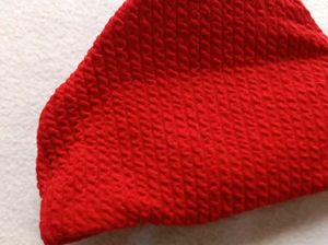 🎀Red Textured Ring Detail Bikini Top