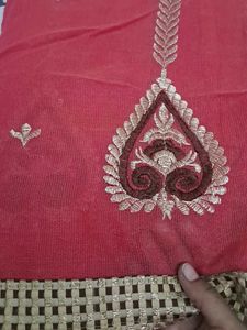 Elegant Pink Embroidered Saree