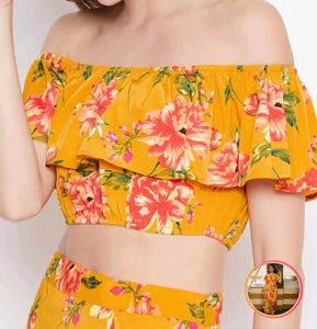 🏖️ Berrylush Yellow Floral 2-Piece Set