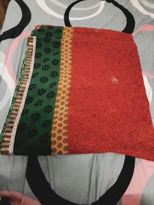 Vibrant Saree with Traditional Motifs