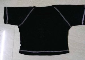 gothic black crop top