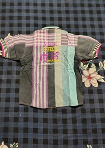 Unique Striped Short Sleeve Shirt