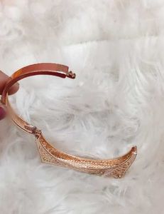 Elegant Rose Gold Tone Bangle Bracelet