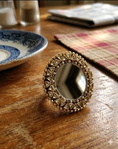 Oval Stone mirror Ring