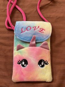 Cute Unicorn Plush Phone Pouch
