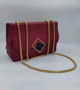 Quilted Chain Sling Bag