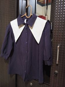 Korean Purple Short Top Girls