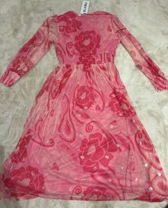 Pink Floral Maxi Dress