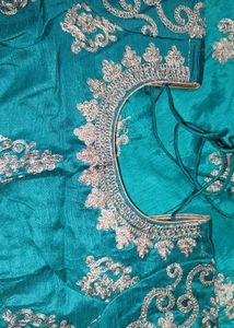Beautiful Teal Embroidered saree
