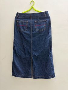 Classic Denim Maxi Skirt