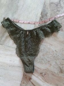 Lace Trim Thong Panty