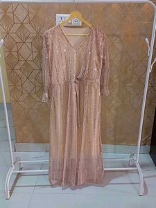 Golden Party Wear Brand New Dress