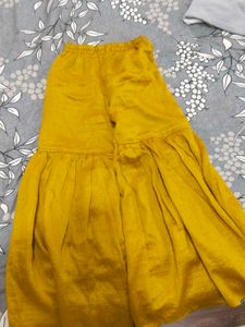 Beautiful Yellow gharara Set
