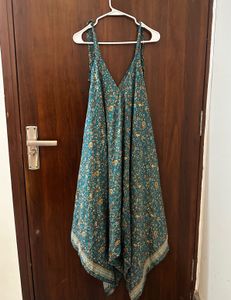 Bohemian Floral Print Midi Jumpsuit Dress