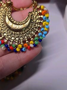 Boho Beaded Hoop Earrings