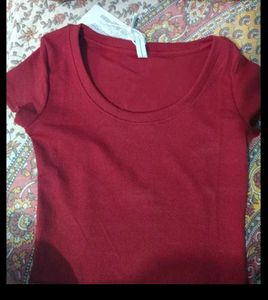Maroon Cropped Top