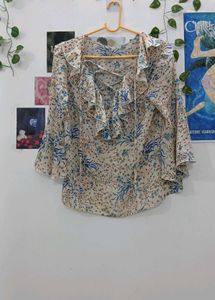 Floral Ruffle Blouse