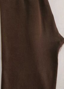 Brown Textured Leggings
