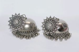 Women Jhumki Earrings, Silver