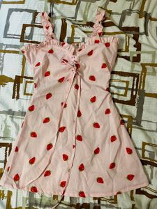 Shein Strawberry Print Mini Dress