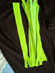 Bright Green Zippers for Crafting