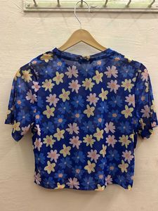 Zudio Sheer Floral Crop Top